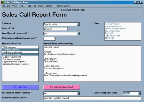Image result for AMC Call Report Format