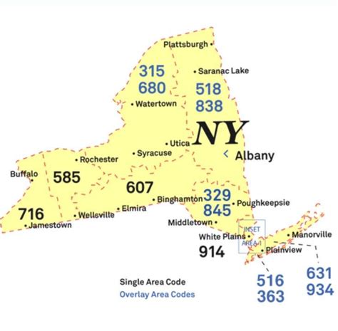 Image result for 845 Area Code Map