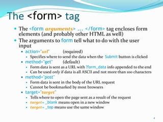 Image result for HTML Tags and Forms PDF