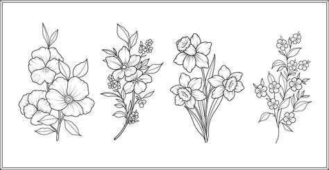 Image result for Simple Flower Line Pattern