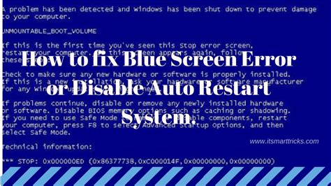 System Restart Error Screen Shot に対する画像結果