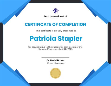 Toradh íomhá ar Certificate for Project