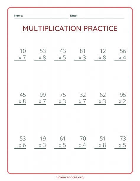 Toradh íomhá ar Worksheet for 4th Grade Math Doble Digit Multiplication
