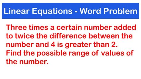 Toradh íomhá ar Linear Word Problems Key Words