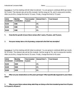 Toradh íomhá ar Compound Interest Calculator Extention Activity