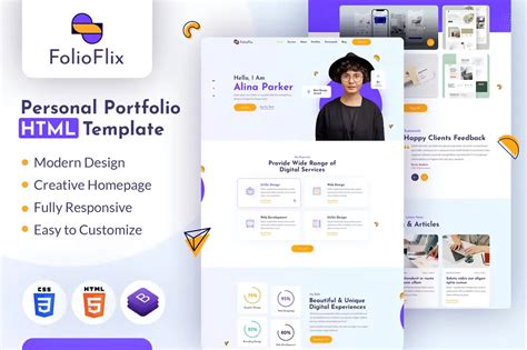 Personal Portfolio HTML Template に対する画像結果