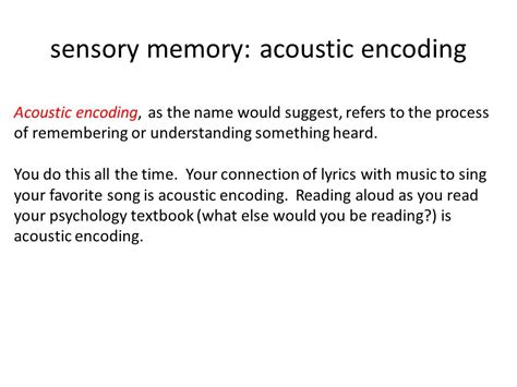 Image result for Examples of Sound Encoding Psychology
