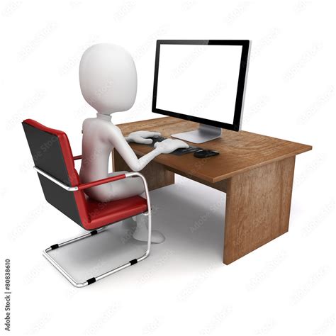Image result for 3D Man with Computer