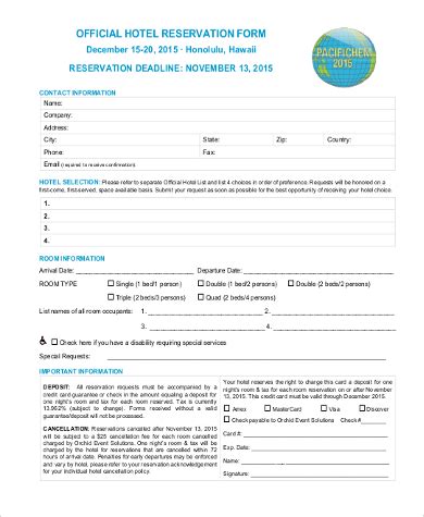 Hotel Reservation Form に対する画像結果