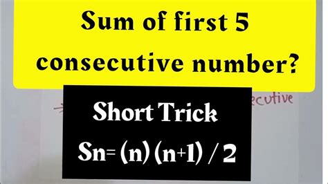 Image result for Sum of First N Consecutive Numbers