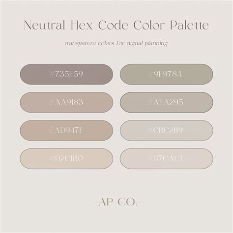 Toradh íomhá ar Neutral Colours Hex Code