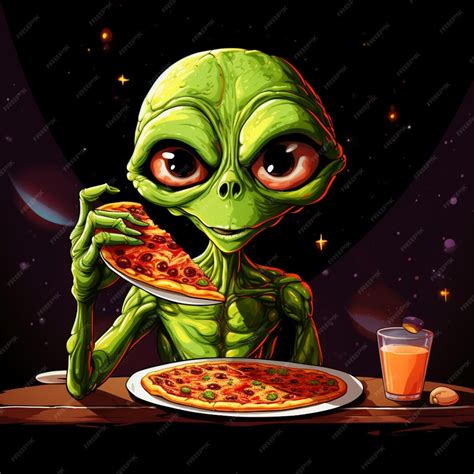 Image result for Alien Eating Pizza Tattoo