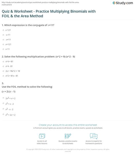 Image result for Multiplying Binomials Practice Sheet Easy