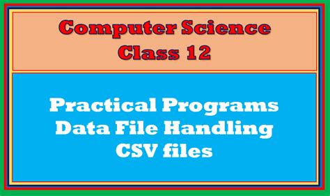 Image result for CSV File in Python Class 12