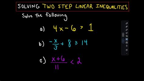 Toradh íomhá ar Solving 2 Step Inequalities
