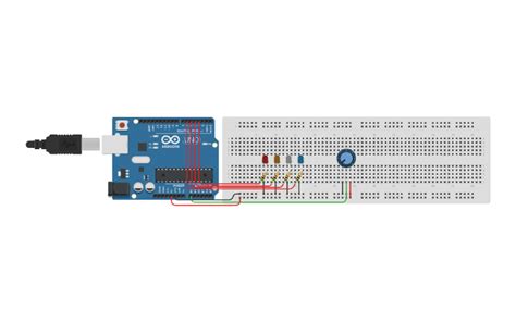 Image result for Potentiometer with LED Arduino Tinkercad Code