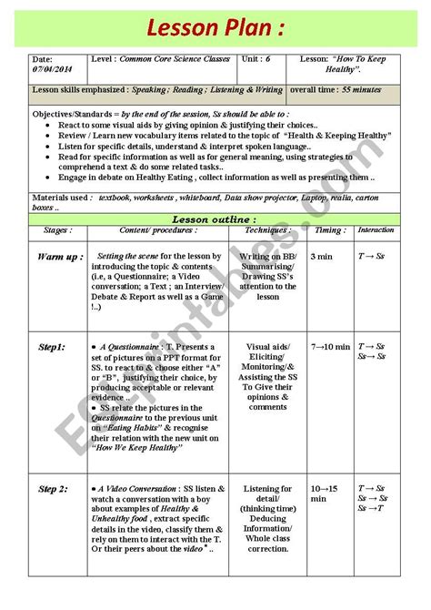 Afbeeldingsresultaten voor Lesson Plan Model