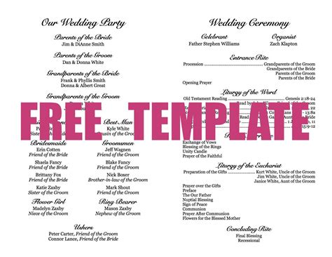 Image result for Wedding Program Wording