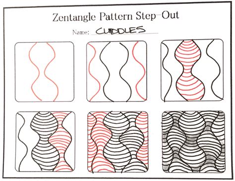Image result for Zentangle Pattern. Step Template