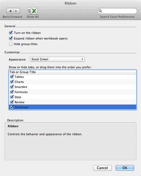 Toradh íomhá ar MS Excel Developer Tab