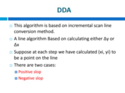 Image result for Ouitput for DDA Line Algorithm