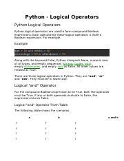 Logical Operators Python Definition に対する画像結果