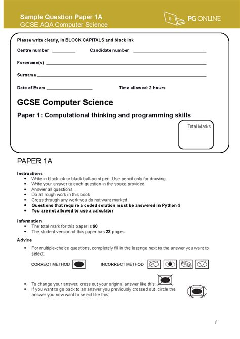 Toradh íomhá ar Computer Science GCSE Test