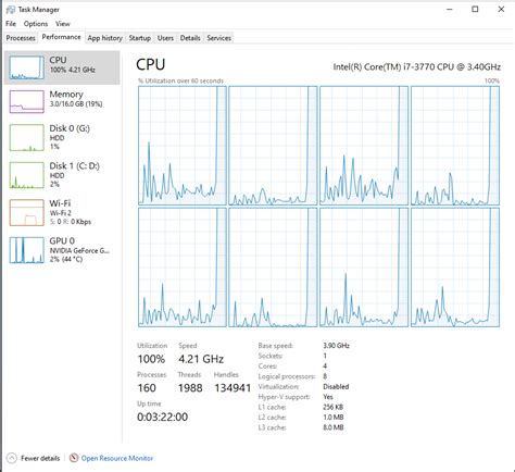 Image result for Task Manager Overclocked CPU