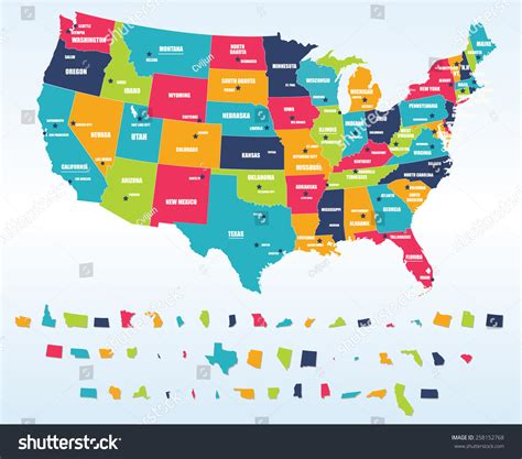 Afbeeldingsresultaten voor Map of USA with Capital Cities