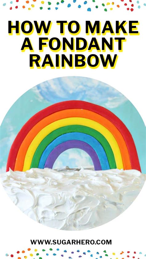 Toradh íomhá ar Fondant Rainbow