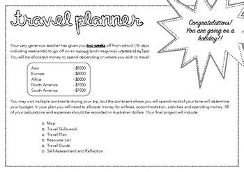 Image result for Travel Plan Homework Design