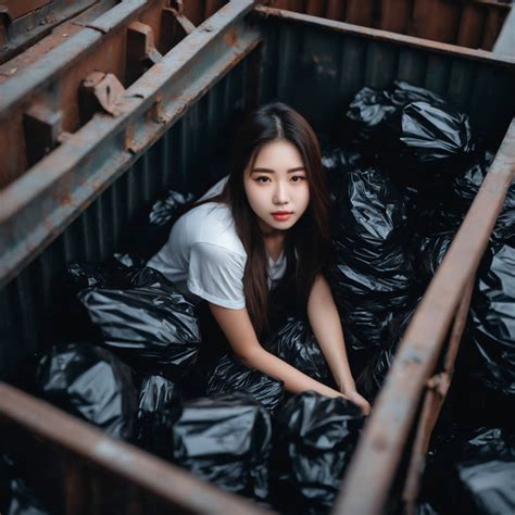 Image result for Girls in Trash Garbage Bag
