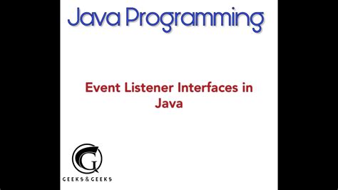 Image result for Listener Interface in Java