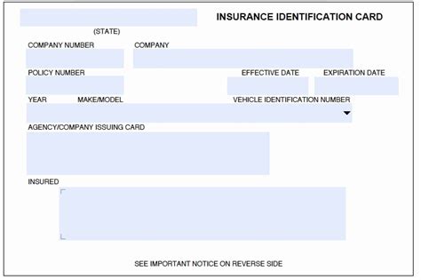 Toradh íomhá ar Auto Insurance ID Card