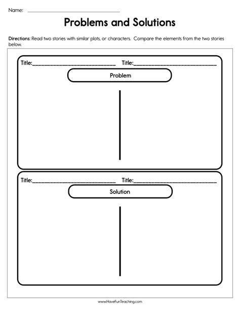 Image result for Problem and Solution Matching Worksheets