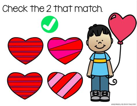 Image result for Valentine Color Match Pattern