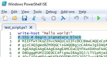 Sign PowerShell Script に対する画像結果