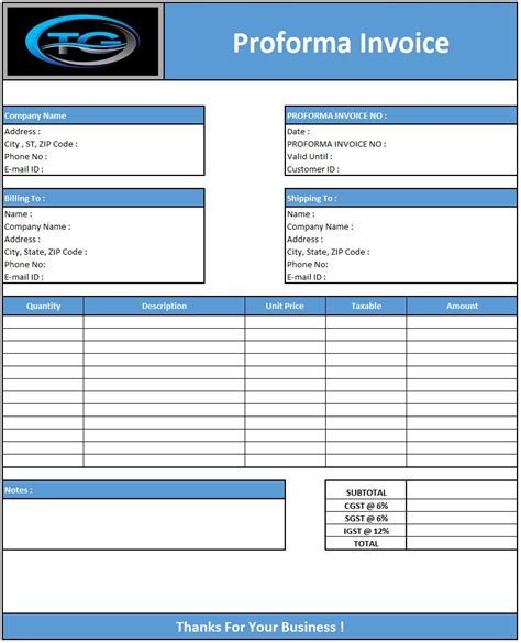 Proforma Invoice Excel に対する画像結果