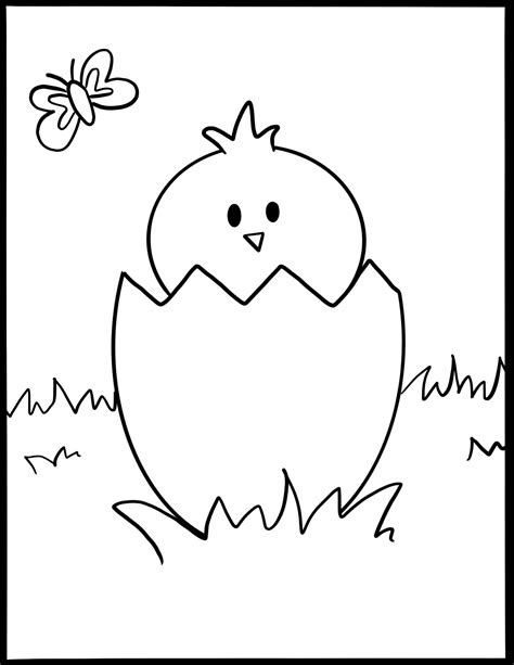 Image result for Simple Spring Coloring Pages