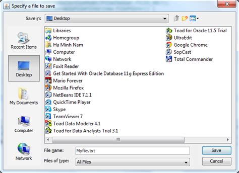 File Saved Dialog に対する画像結果