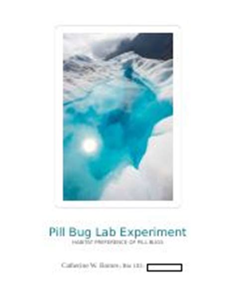 Toradh íomhá ar Pill Bug Lab Report Biology Example