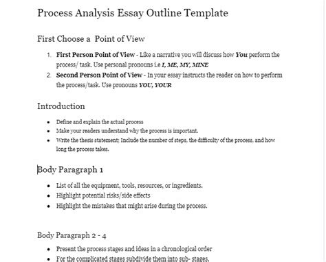Image result for Process Analysis Format