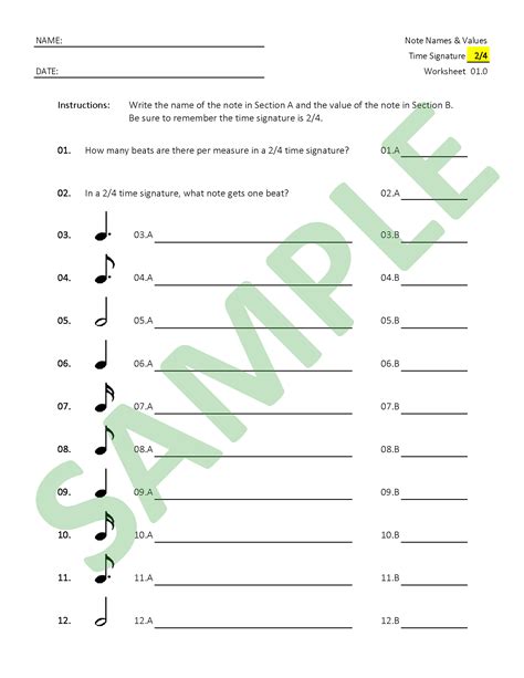 Image result for Beginner Note Value Worksheet