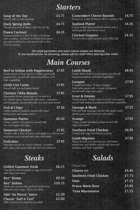 Image result for Example of Main Course in a Menu