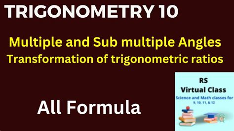 Image result for Trignometry Formula Sub Multiple