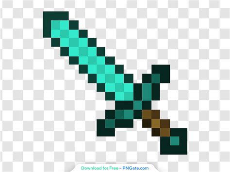 Toradh íomhá ar Minecraft Diamond Sword 3D