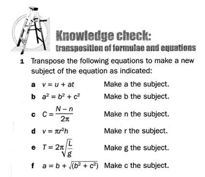 Image result for Transposition of Formula Examples