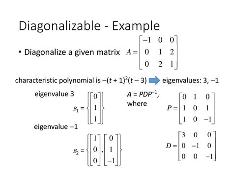 Image result for Diagonal Matrix of Eigenvalues