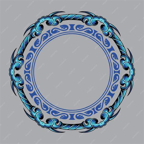 Image result for Cicular Border Pattern Blue