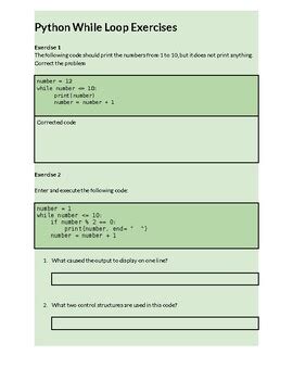 While Loop Questions PDF に対する画像結果